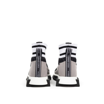 Dolce &amp; Gabbana Black Fabric E Cotton Sneaker