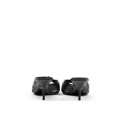 Dolce & Gabbana Schwarze Schlangenhaut-Sandale
