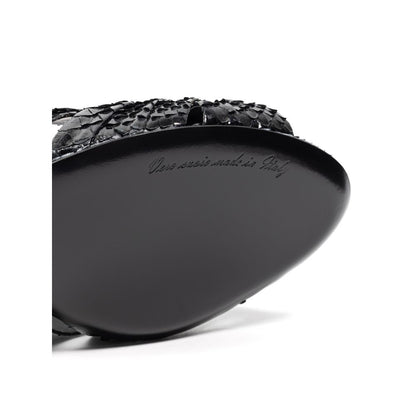 Dolce & Gabbana Schwarze Schlangenhaut-Sandale