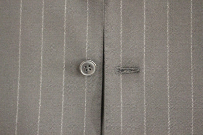 Dolce & Gabbana Schwarz gestreifte Logo-Weste aus Wolle