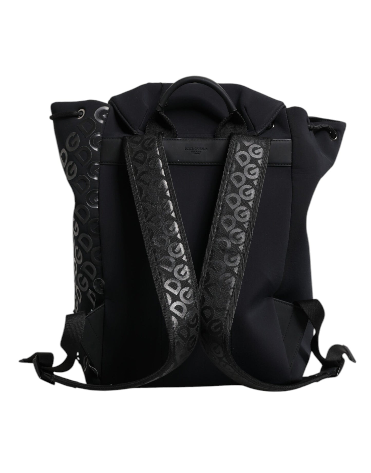 Dolce & Gabbana Schwarzer Neopren Nylon DG Logo Schulrucksack Tasche