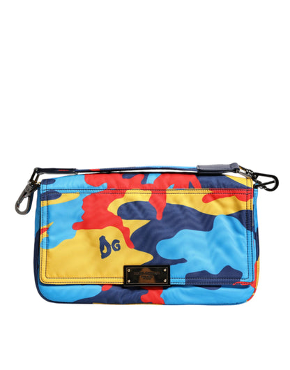 Dolce & Gabbana Multicolor Camouflage Nylon Crossbody Tasche