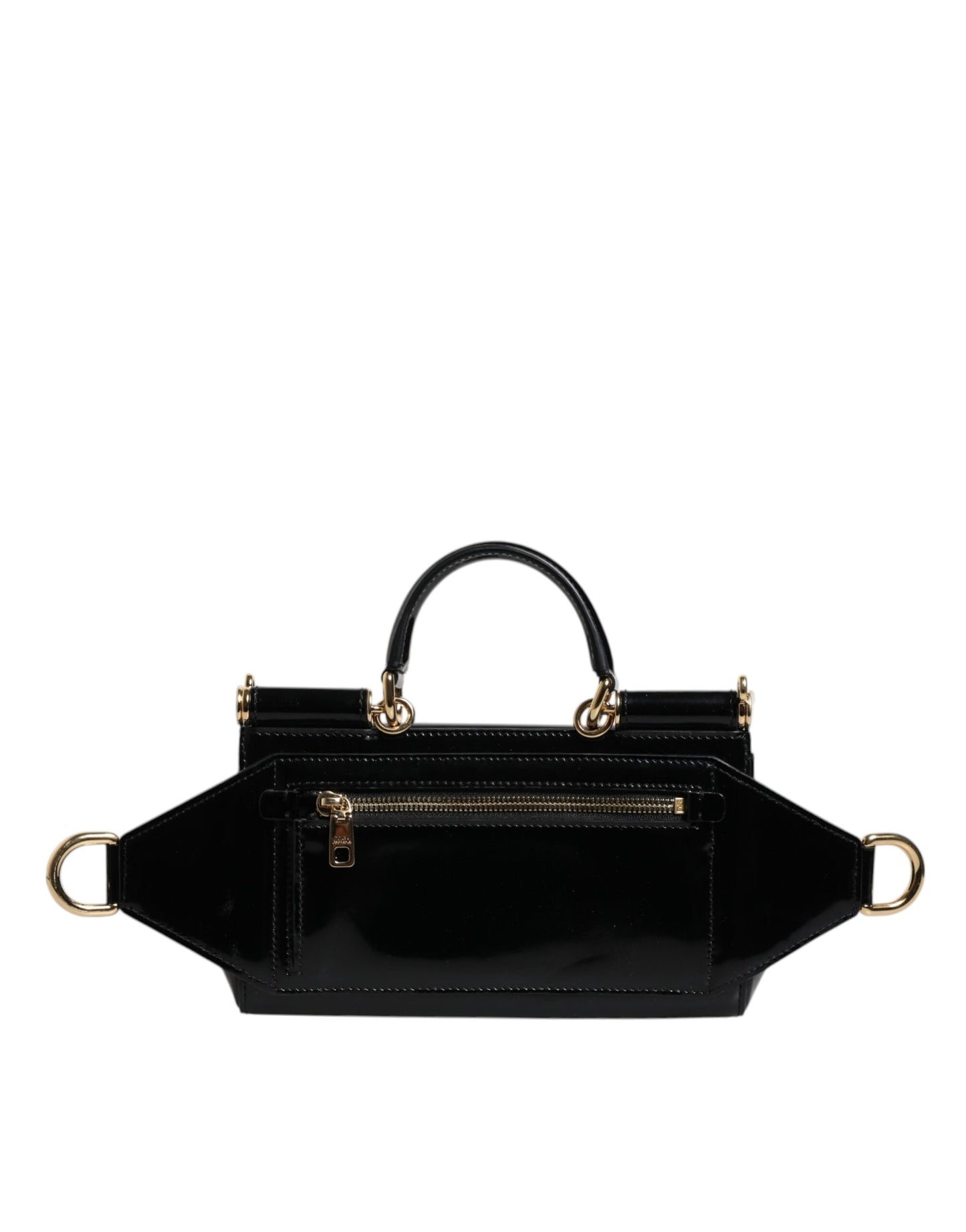 Dolce & Gabbana Schwarze DG Logo-Umhängetasche aus Kalbsleder