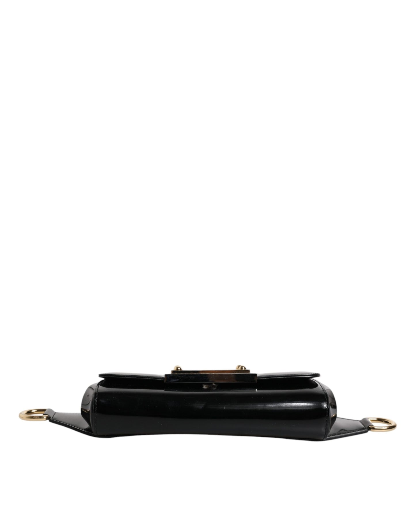 Dolce & Gabbana Schwarze DG Logo-Umhängetasche aus Kalbsleder