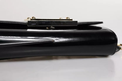 Dolce & Gabbana Schwarze DG Logo-Umhängetasche aus Kalbsleder