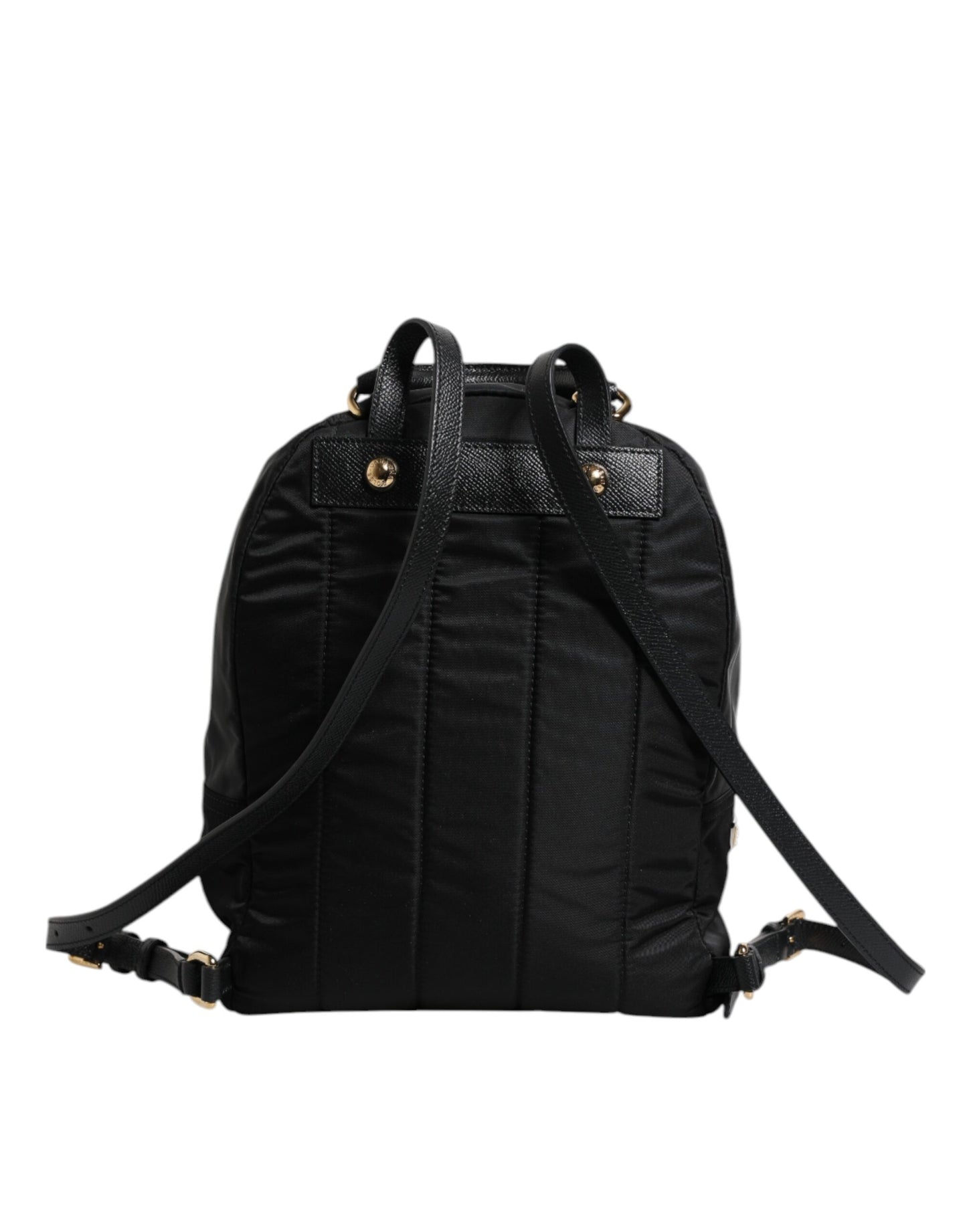 Dolce & Gabbana Schwarzes Nylon #DGFAMILY VULCANO verschönerte Rucksacktasche