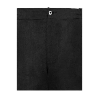 Alpha Studio Schwarzes Leinen kurz