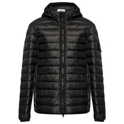 Stone Island Schwarze Nylonjacke