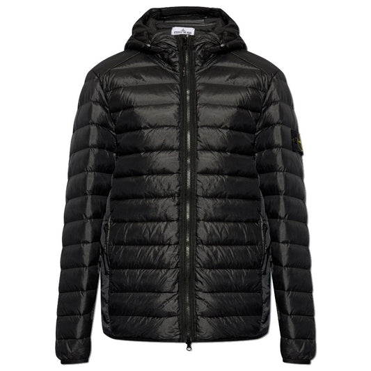 Stone Island Schwarze Nylonjacke
