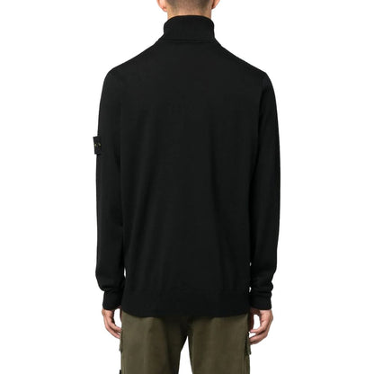 Stone Island Schwarzer Pullover aus Wolle für Männer