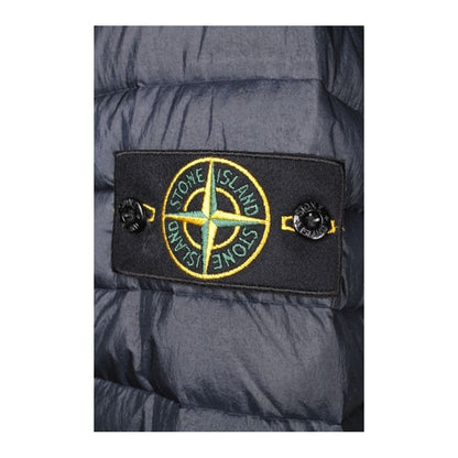 Stone Island Blaue Nylonjacke
