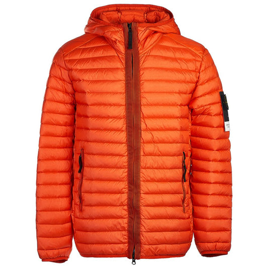 Stone Island Orangefarbene Nylonjacke