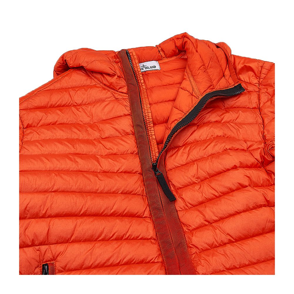 Stone Island Orangefarbene Nylonjacke
