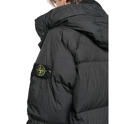 Stone Island Schwarze Nylonjacke