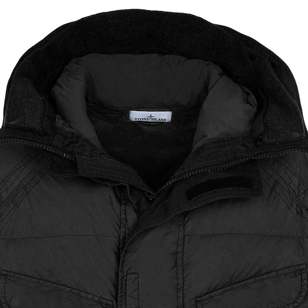 Stone Island Schwarze Nylonjacke