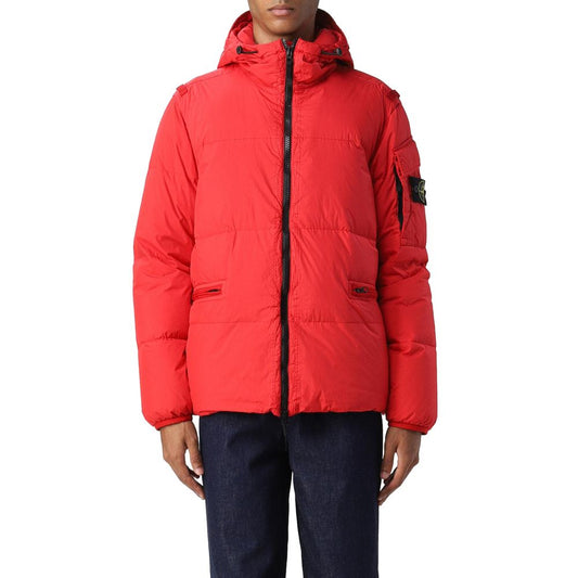 Stone Island Rote Nylonjacke