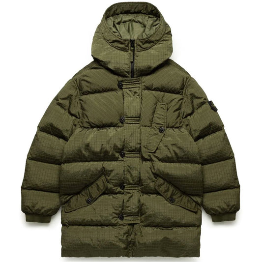 Stone Island Grüne Nylonjacke