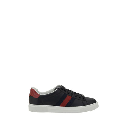 Gucci Schwarze Leder-Sneakers