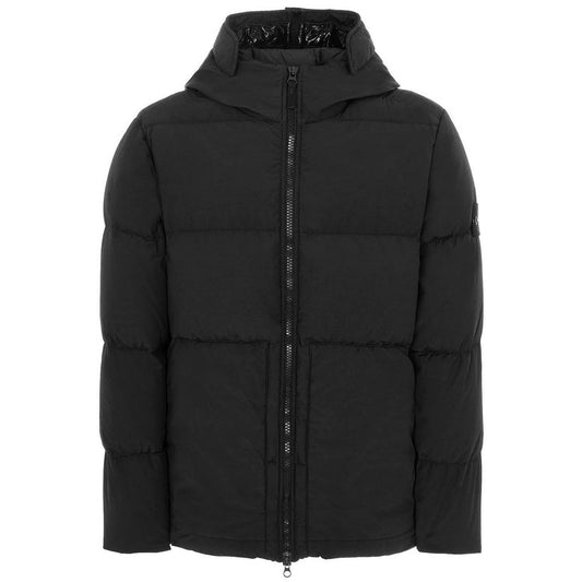 Stone Island Schwarze Nylonjacke