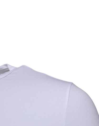 Dolce & Gabbana Weißes Baumwoll-T-Shirt mit Rundhalsausschnitt und Unterwäsche