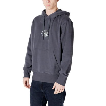 Calvin Klein Jeans Grauer Baumwoll-Kapuzenpulli