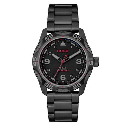 Hugo Boss Schwarze Uhr aus Edelstahl
