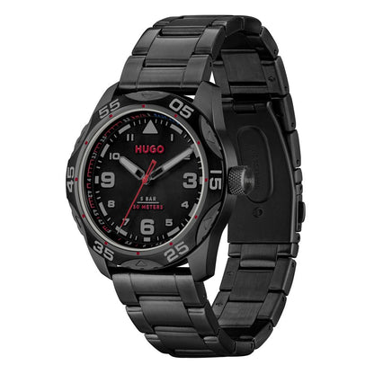 Hugo Boss Schwarze Uhr aus Edelstahl