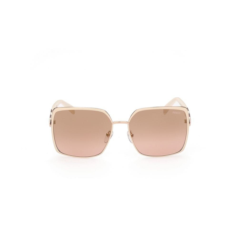Emilio Pucci Weiße Metall-Sonnenbrille