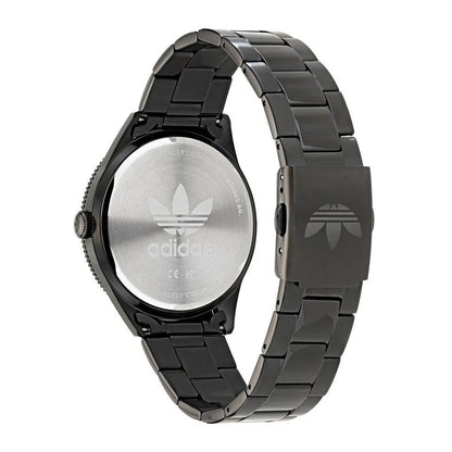 Adidas Schwarze Uhr aus Edelstahl