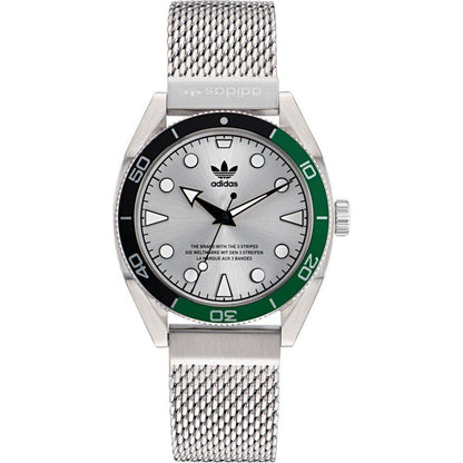 Adidas Graue Uhr aus Edelstahl