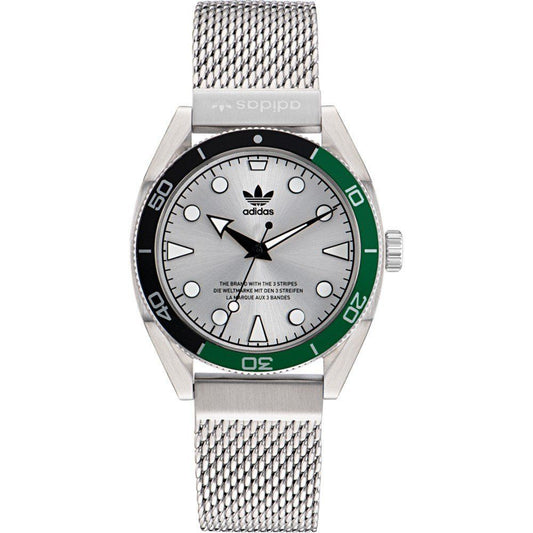 Adidas Graue Uhr aus Edelstahl