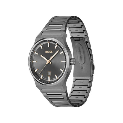 Hugo Boss Graue Uhr aus Edelstahl
