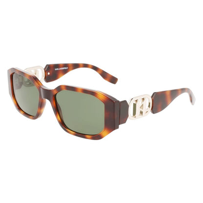 Karl Lagerfeld Braun gespritzte Sonnenbrille