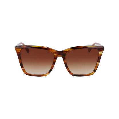 Longchamp Braune Acetat-Sonnenbrille