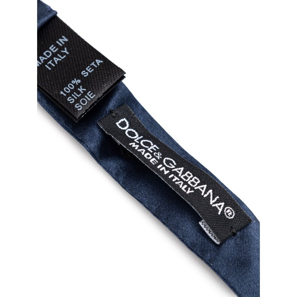 Dolce & Gabbana Blaue Seidenkrawatten & Schleifen