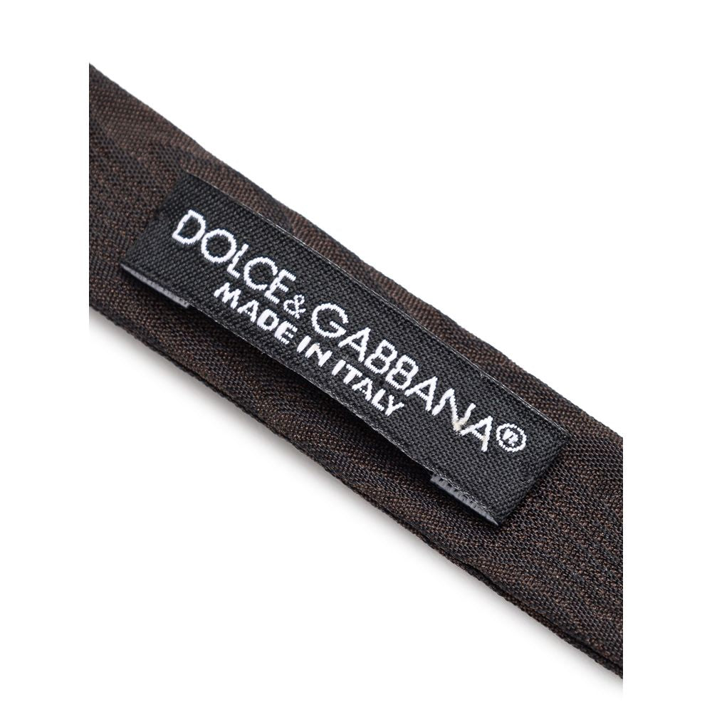 Dolce & Gabbana Braune Seidenkrawatten & Fliege