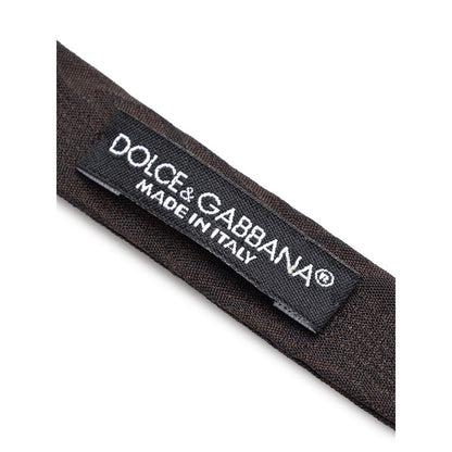 Dolce & Gabbana Braune Seidenkrawatten & Fliege