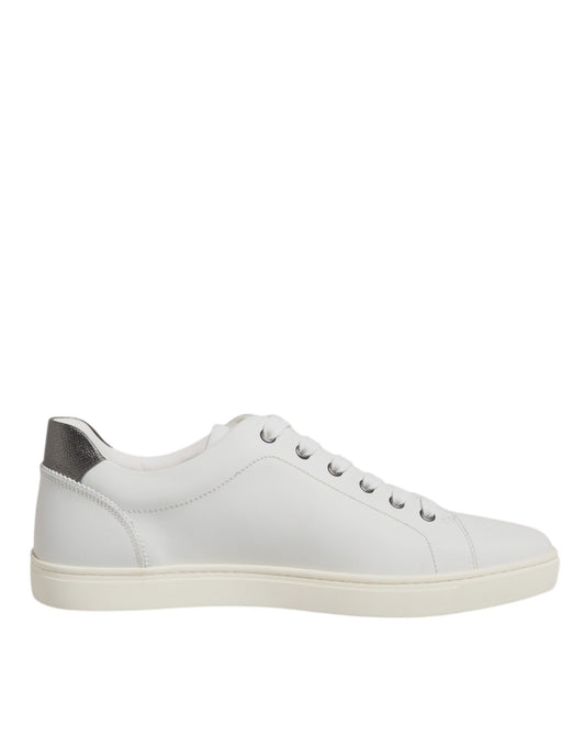 Dolce & Gabbana Weiß Leder Herz verschönert Turnschuhe Schuhe