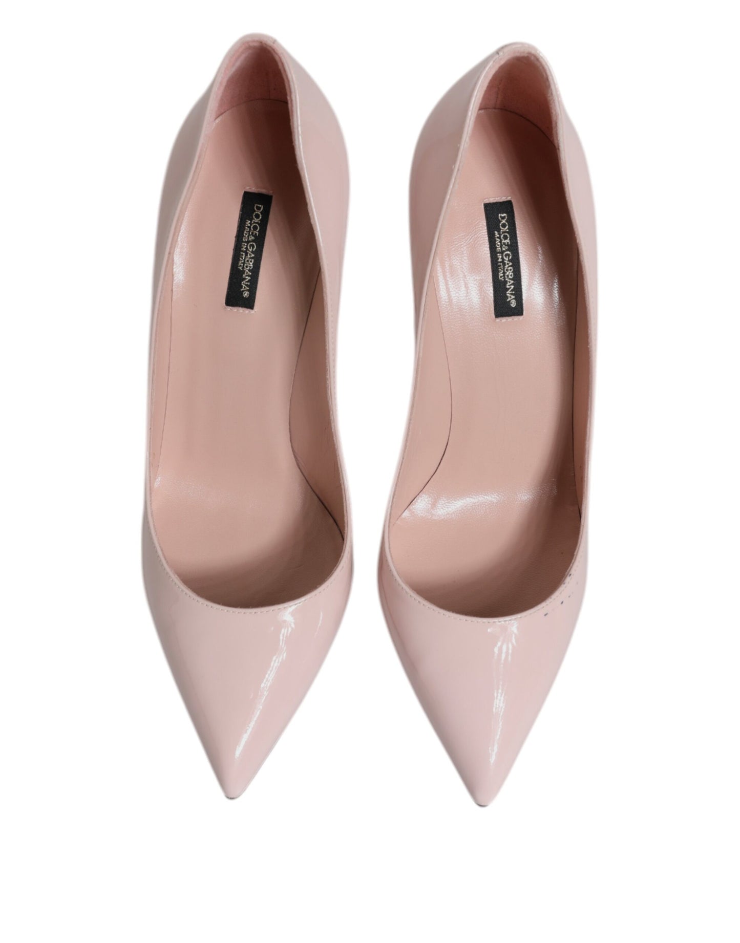 Dolce & Gabbana Rosa Lackleder Stiletto Heel Pumps Schuhe