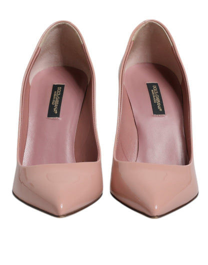Dolce & Gabbana Rosa Lackleder Stiletto Heel Pumps Schuhe