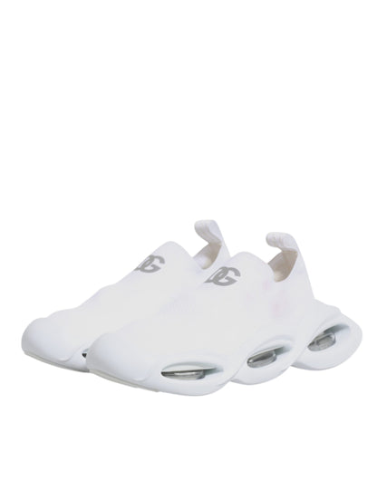 Dolce & Gabbana Weiß Slip On Wave Low Top Turnschuhe Schuhe