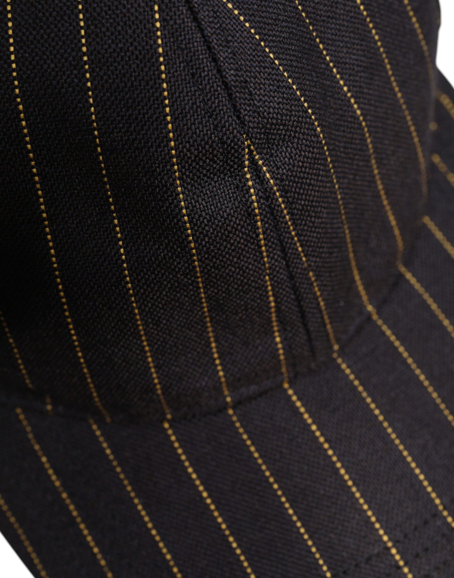 Dolce & Gabbana Braun gestreifte 6-teilige Baseballmütze aus Baumwolle
