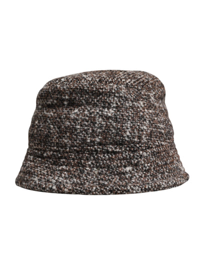 Dolce & Gabbana Brauner Eimerhut aus gewebter Alpakawolle