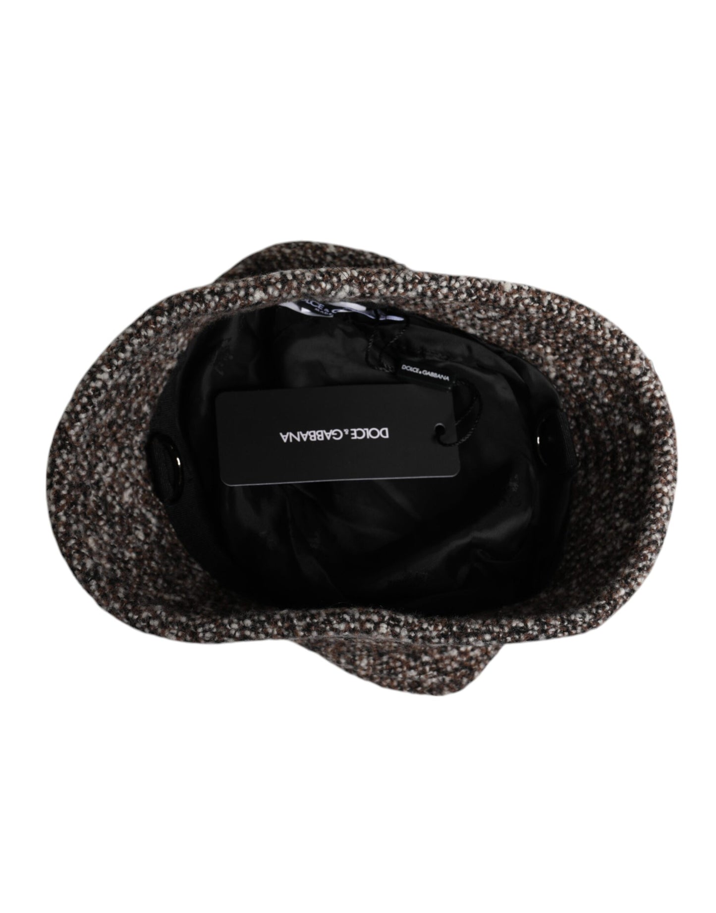 Dolce & Gabbana Brauner Eimerhut aus gewebter Alpakawolle
