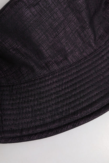 Dolce & Gabbana Schwarzer Nylon-Eimerhut mit breiter Krempe