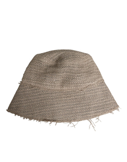 Dolce & Gabbana Beige Leinen Hut mit breiter Krempe