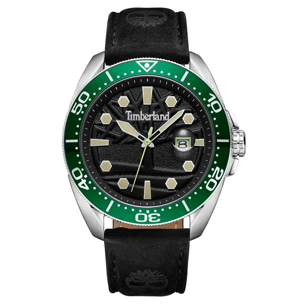 Timberland Schwarze Lederuhr