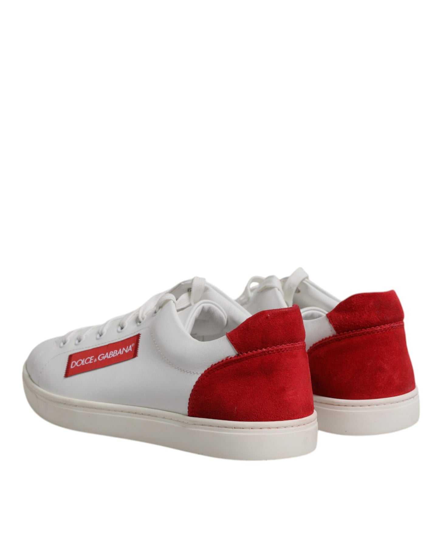 Dolce & Gabbana Weiß Wildleder Leder Low Top Turnschuhe Schuhe