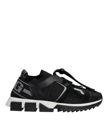 Dolce & Gabbana Schwarz Mesh Sorrento Trekking Turnschuhe Schuhe