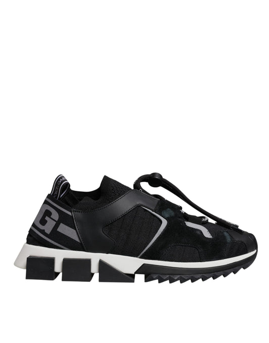 Dolce & Gabbana Schwarz Mesh Sorrento Trekking Turnschuhe Schuhe